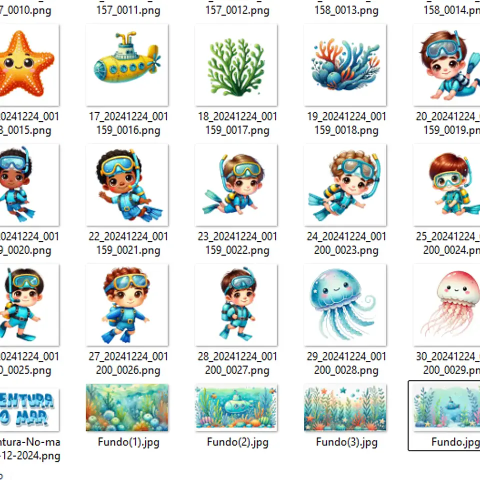 Kit Digital Aventura no Mar - MK Criativos 2