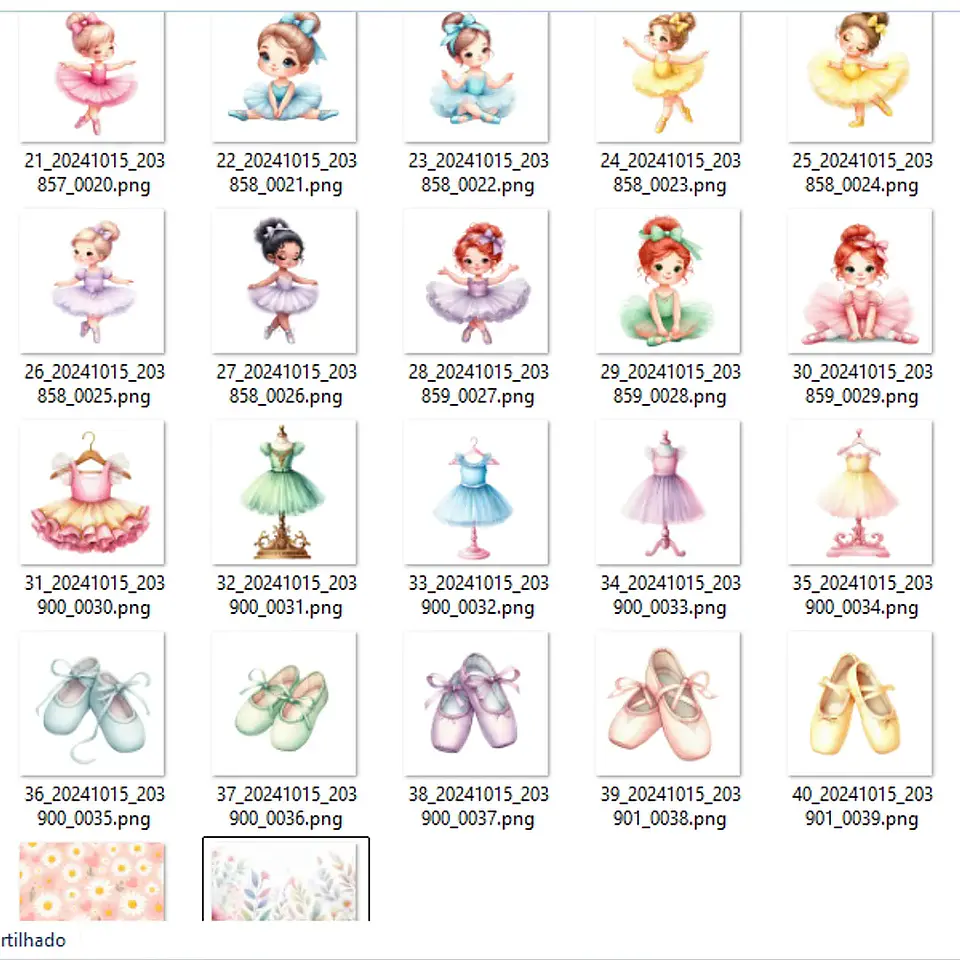 Kit Digital Bailarina Aquarela - MK Criativos 3
