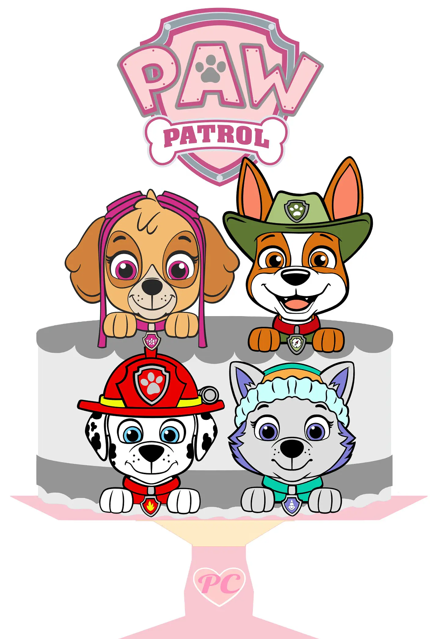 Arquivo de Corte Topo Patrulha Canina Menina 1