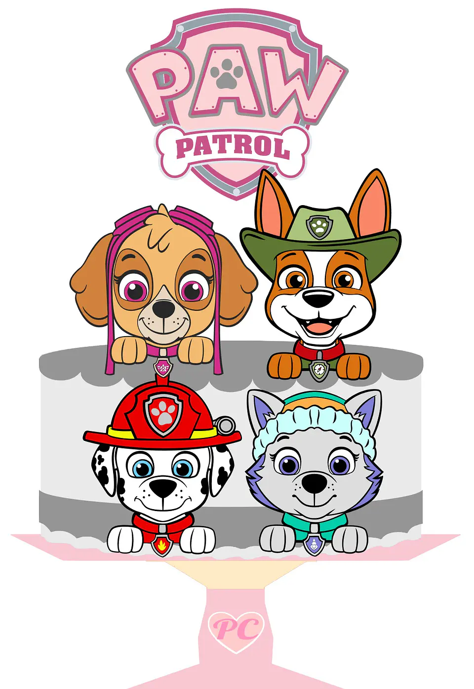 Arquivo de Corte Topo Patrulha Canina Menina 1