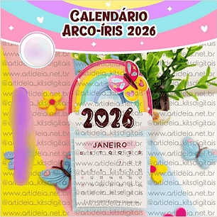 Arquivo Calendário Arco - Íris - Art Ideia