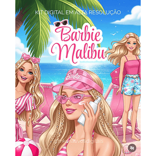 Kit Digital Barbie Malibu - MK Criativos