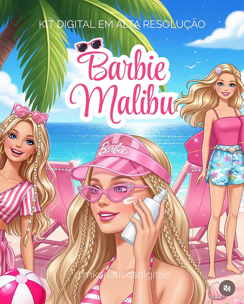 Kit Digital Barbie Malibu - MK Criativos