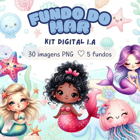 Kit Digital Fundo do Mar - MK Criativos