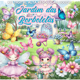 Kit Digital Jardim das Borboletas - MK Criativos