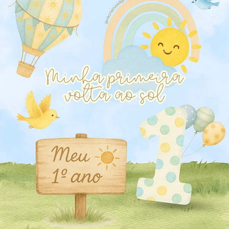 Kit Digital Minha Primeira Volta ao Sol - MK Criativos 1