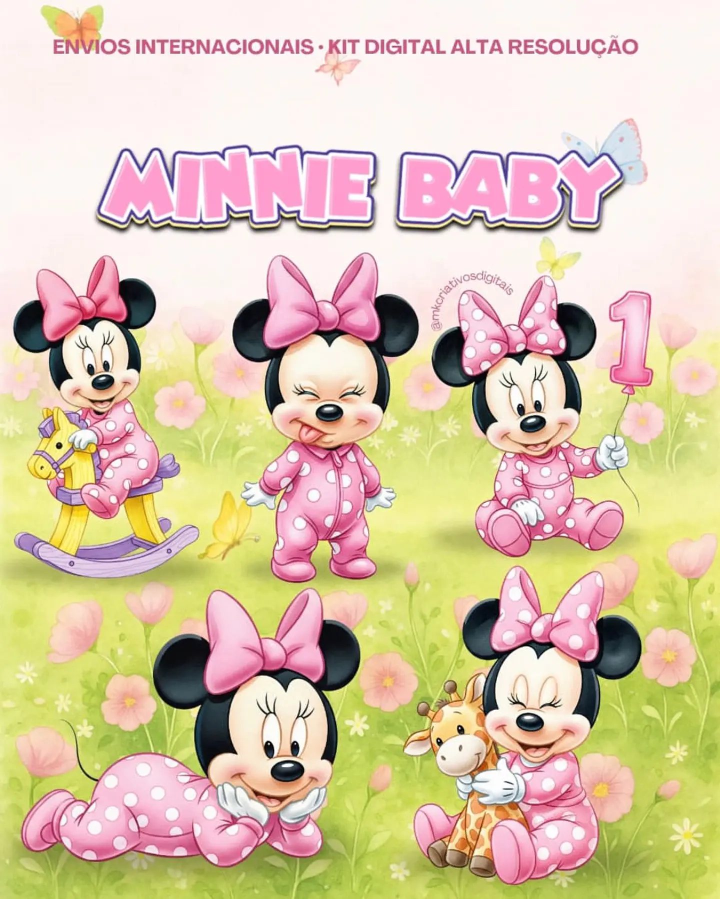 Kit Digital Minnie Baby - MK Criativos 1