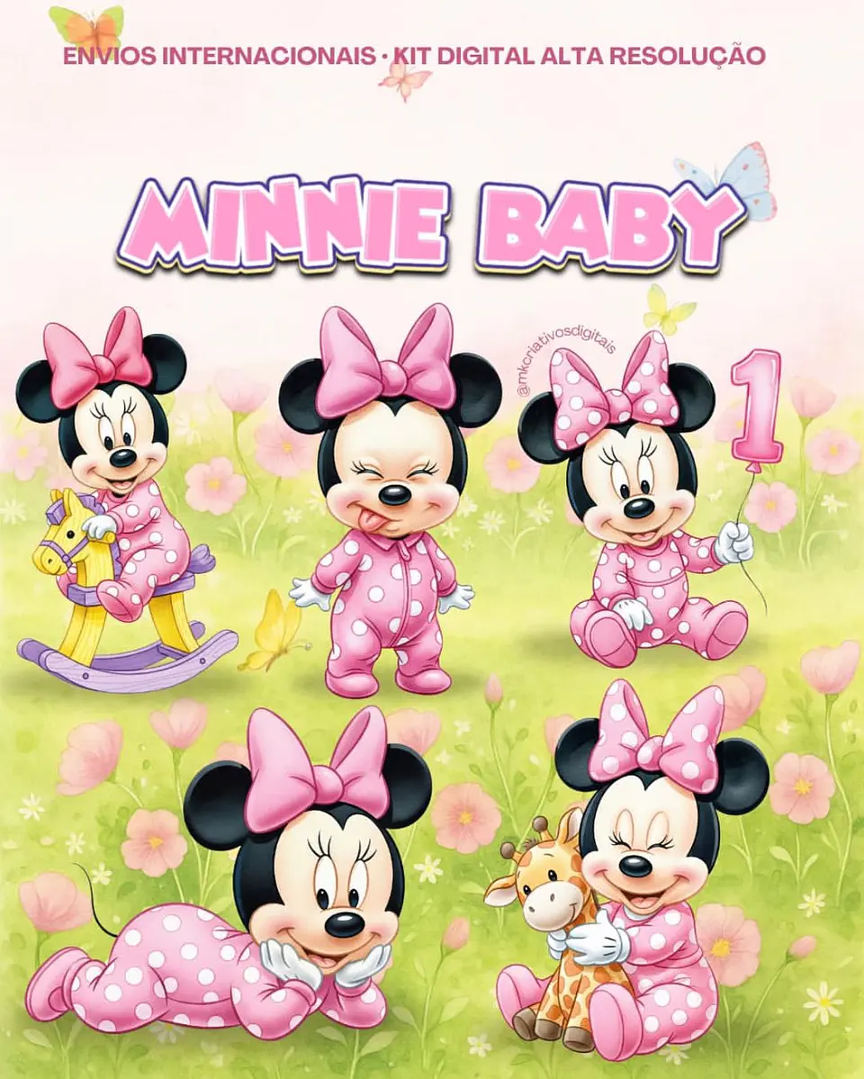 Kit Digital Minnie Baby - MK Criativos 1