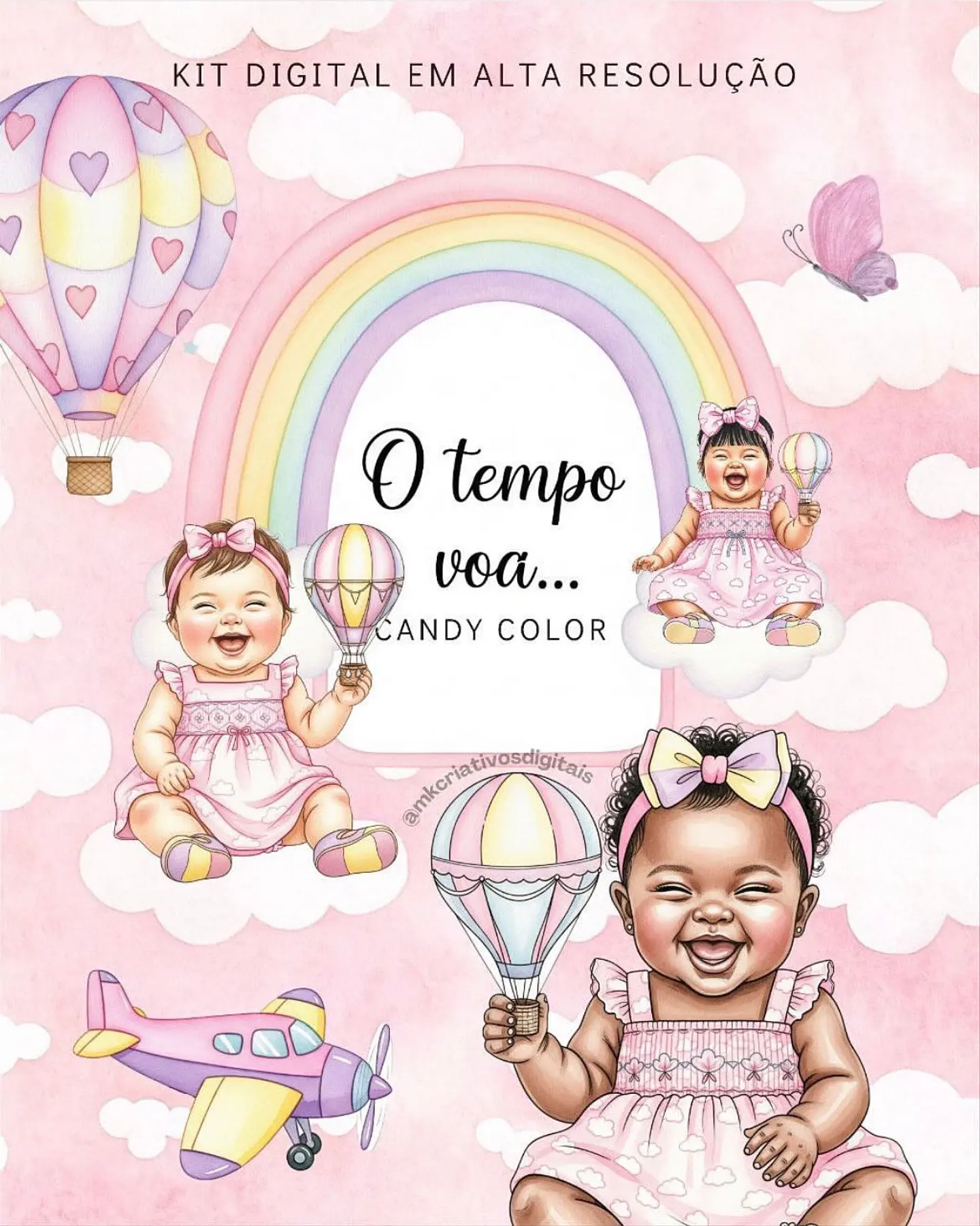 Kit Digital O Tempo Voa Feminino - MK Criativos 1
