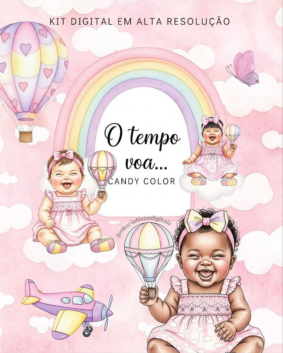 Kit Digital O Tempo Voa Feminino - MK Criativos 1