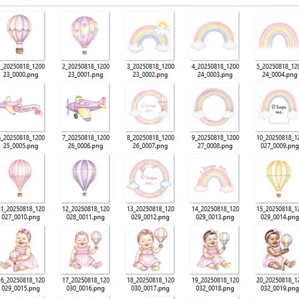 Kit Digital O Tempo Voa Feminino - MK Criativos 2