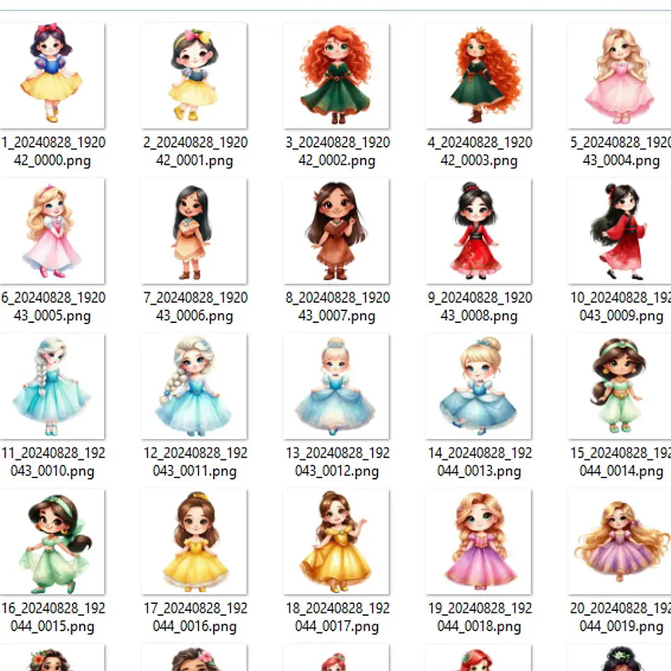 Kit Digital Princesas Aquarela - MK Criativos 3