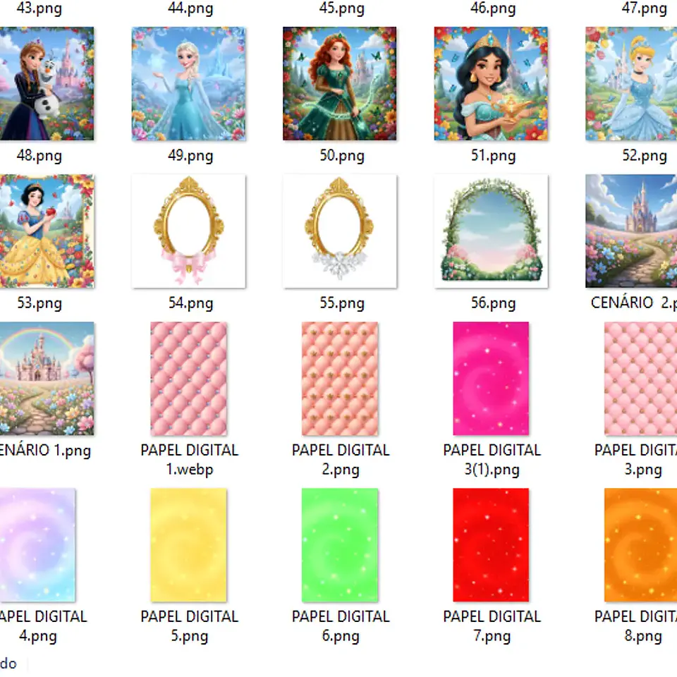 Kit Digital Princesas Luxo Adultas - MK Criativos 3