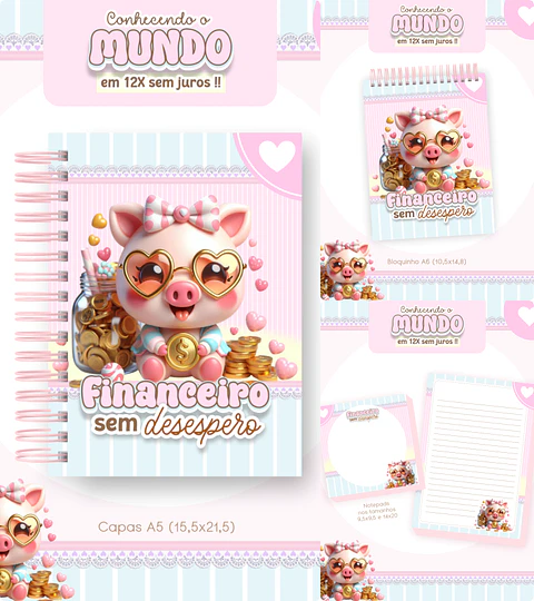 Arquivo Combo Financeiro Porquinho - Pamella