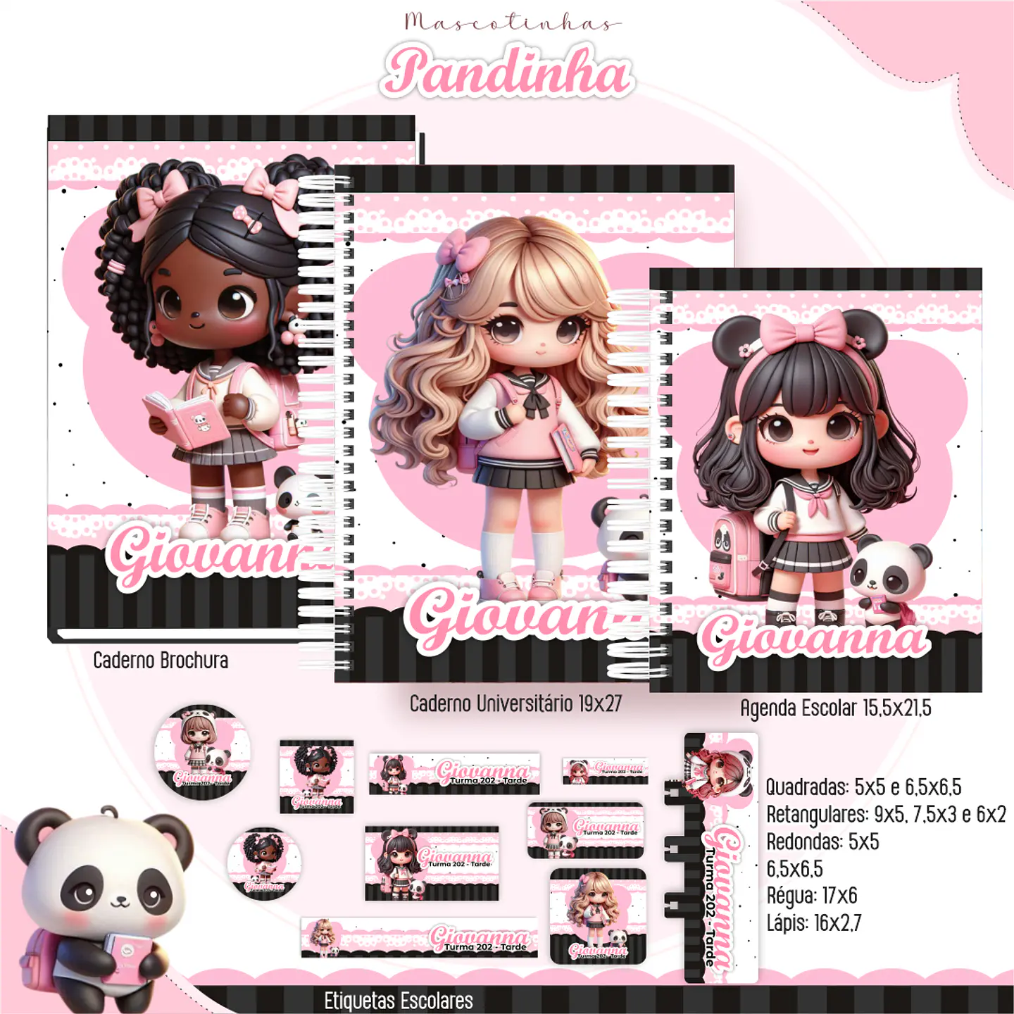 Arquivo Combo Escolar Mascotes IA 2026 - 15 Temas - Pamella 8