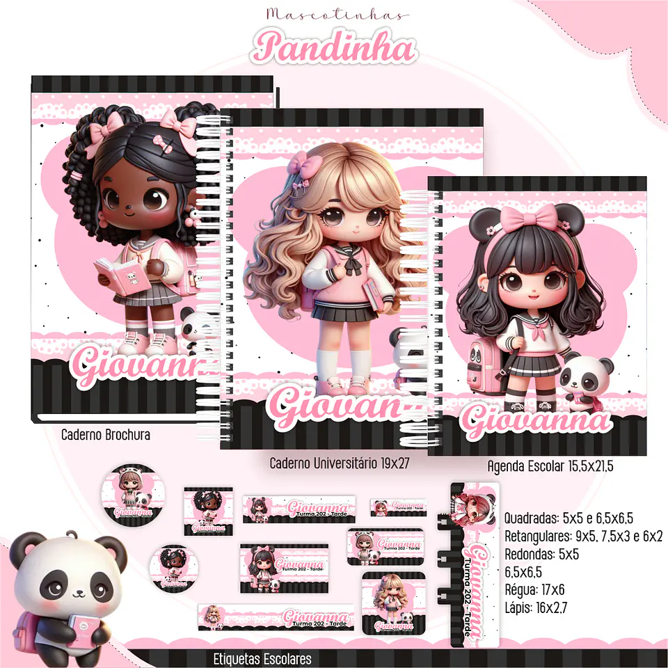 Arquivo Combo Escolar Mascotes IA 2026 - 15 Temas - Pamella 8