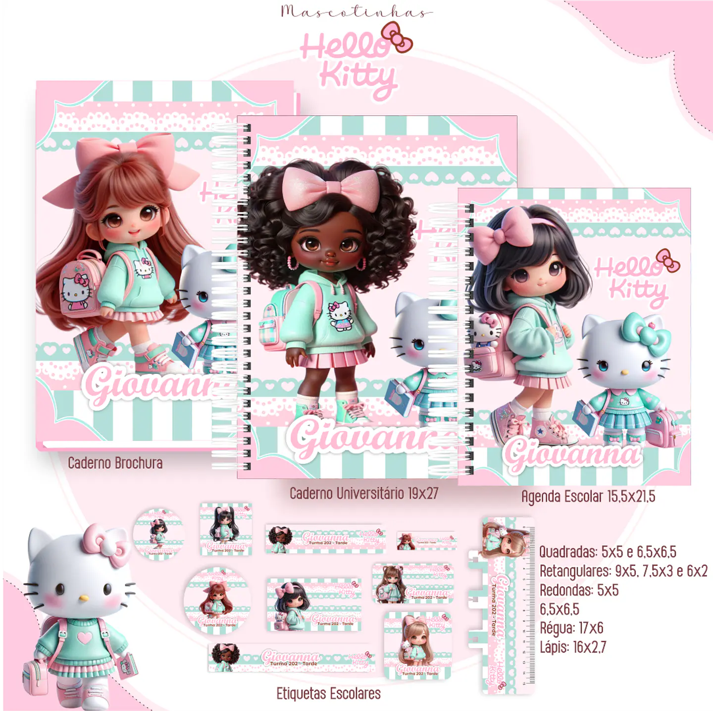 Arquivo Combo Escolar Mascotes IA 2026 - 15 Temas - Pamella 10