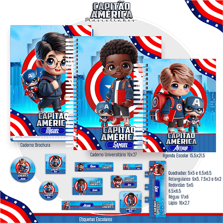 Arquivo Combo Escolar Mascotes IA 2026 - 15 Temas - Pamella 12