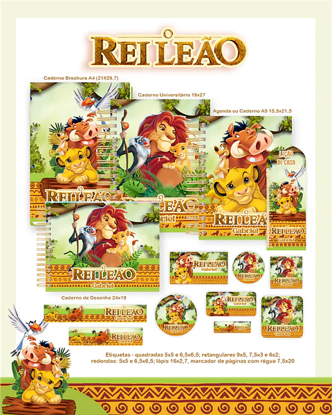 Arquivo Combo O Rei Leão - Pamella