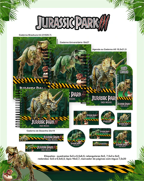 Arquivo Combo Jurassic Park - Pamella