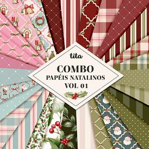 Kit Digital Natal de Luz Combo Papéis 01 - TITA