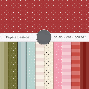 Kit Digital Natal de Luz Combo Papéis 01 - TITA