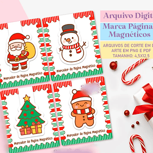 Arquivo Natal Marca Páginas Magnéticos - Studio Rafa