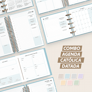 Arquivo Combo Agenda Católica 2026 Datada A5 e Mini - Nilmara