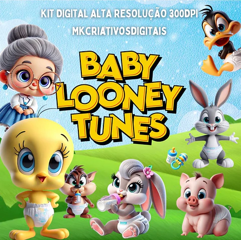 Kit Digital Baby Looney Tunes - MK Criativos