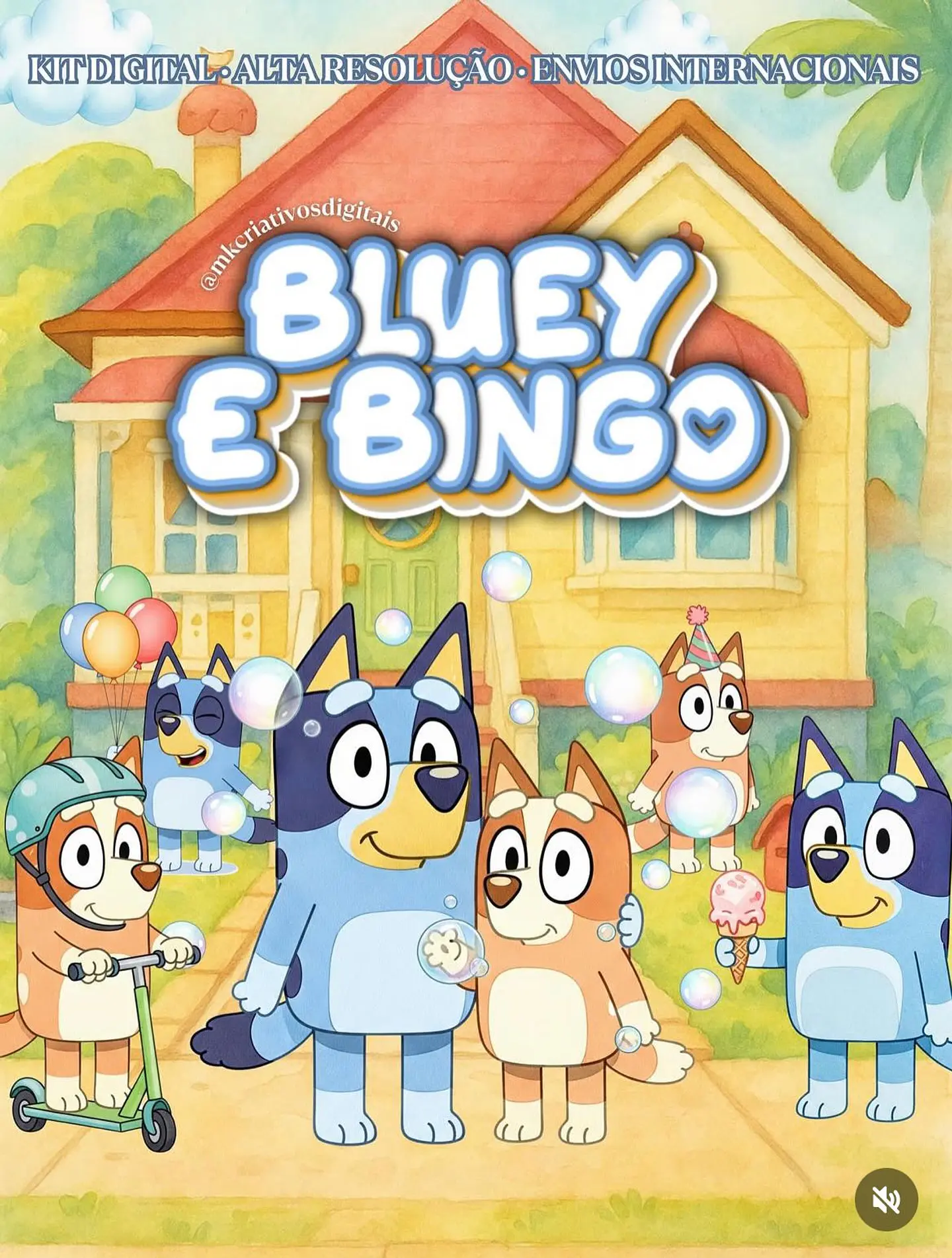 Kit Digital Bluey e Bingo - MK Criativos 1