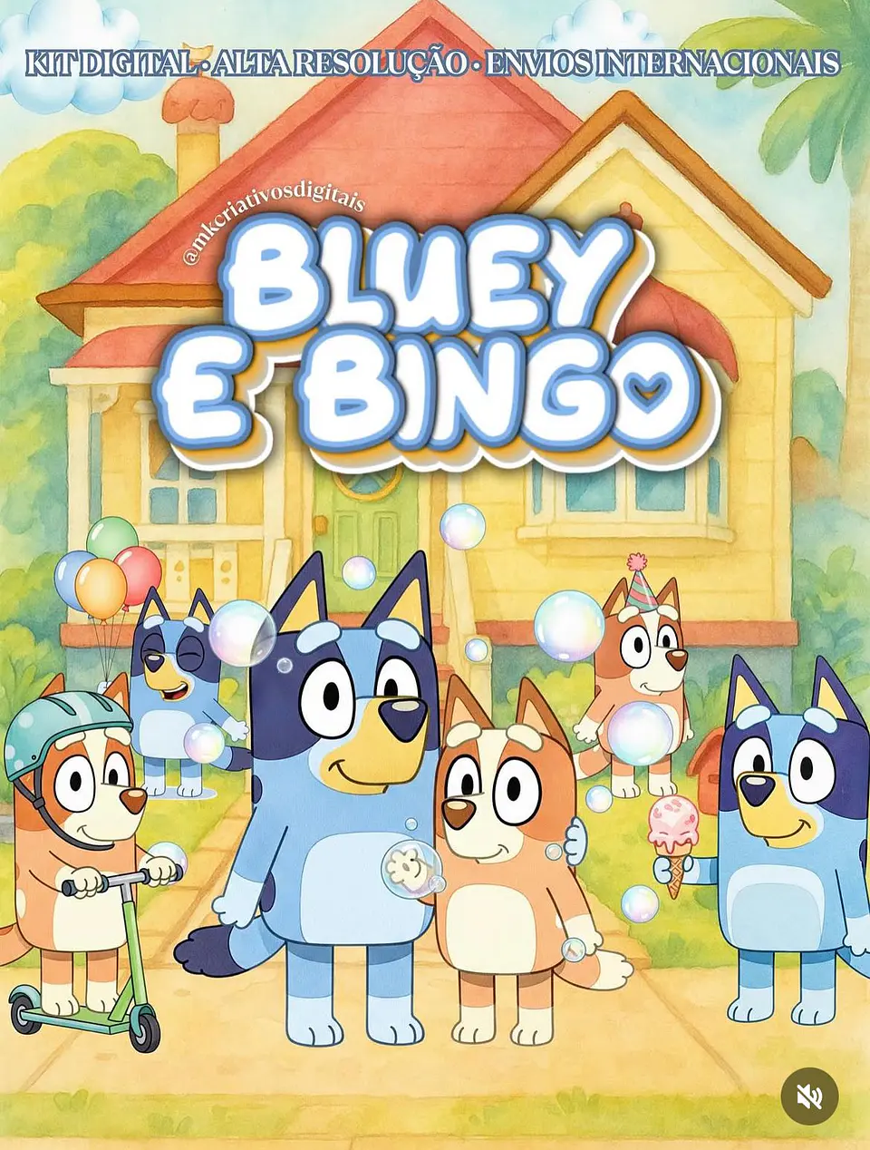 Kit Digital Bluey e Bingo - MK Criativos 1
