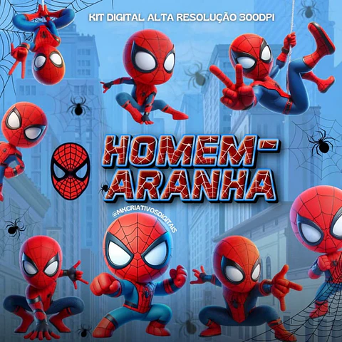 Kit Digital Homem Aranha - MK Criativos