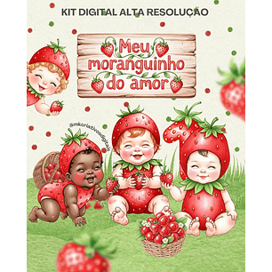 Kit Digital Meu Moranguinho do Amor - MK Criativos