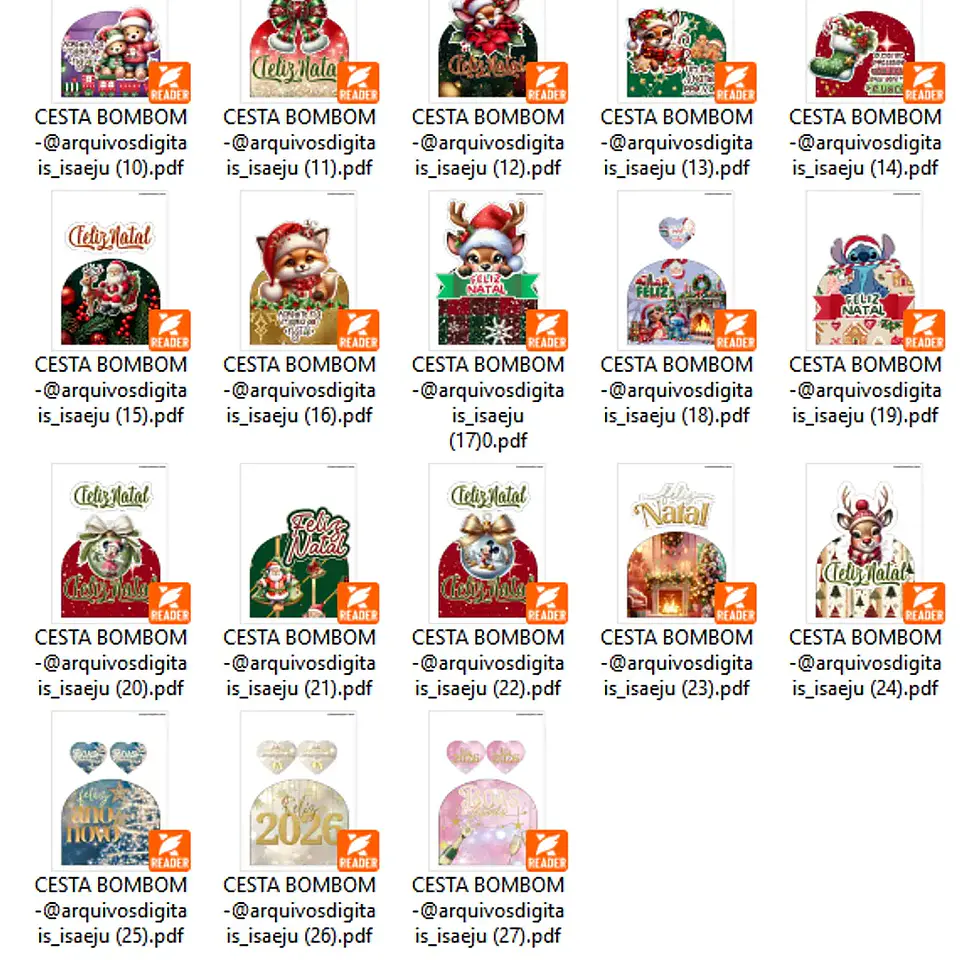 Arquivo Cesta Bombom Natal - Ateliê Digital Express 3