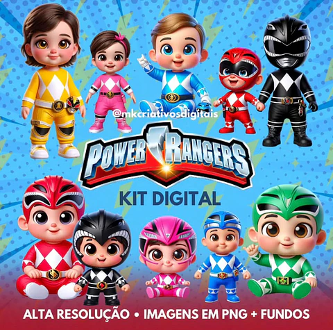 Kit Digital Power Rangers Baby - MK