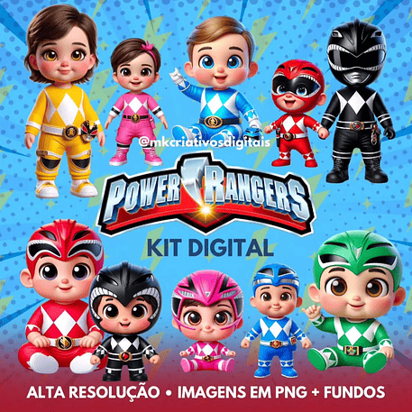 Kit Digital Power Rangers Baby - MK 1