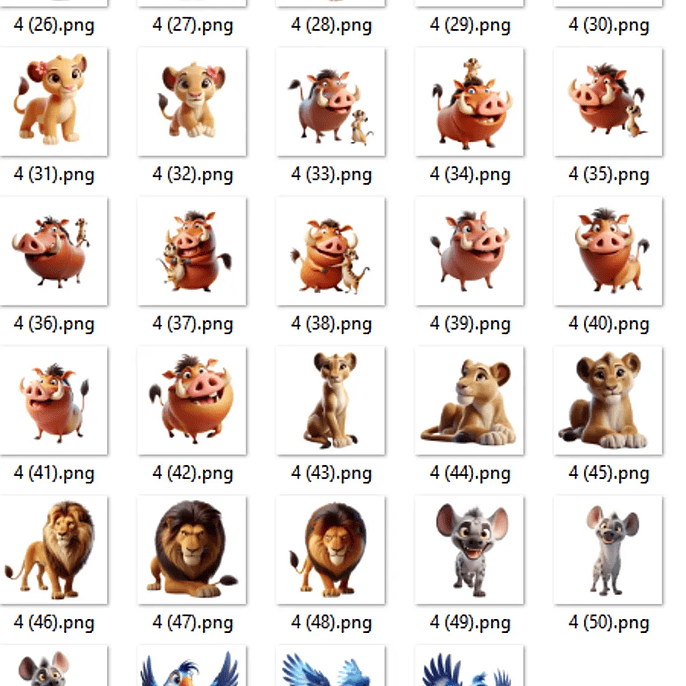 Kit Digital Rei Leão 3D - MK 3