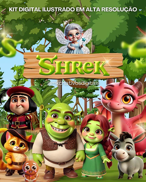 Kit Digital Shrek - MK