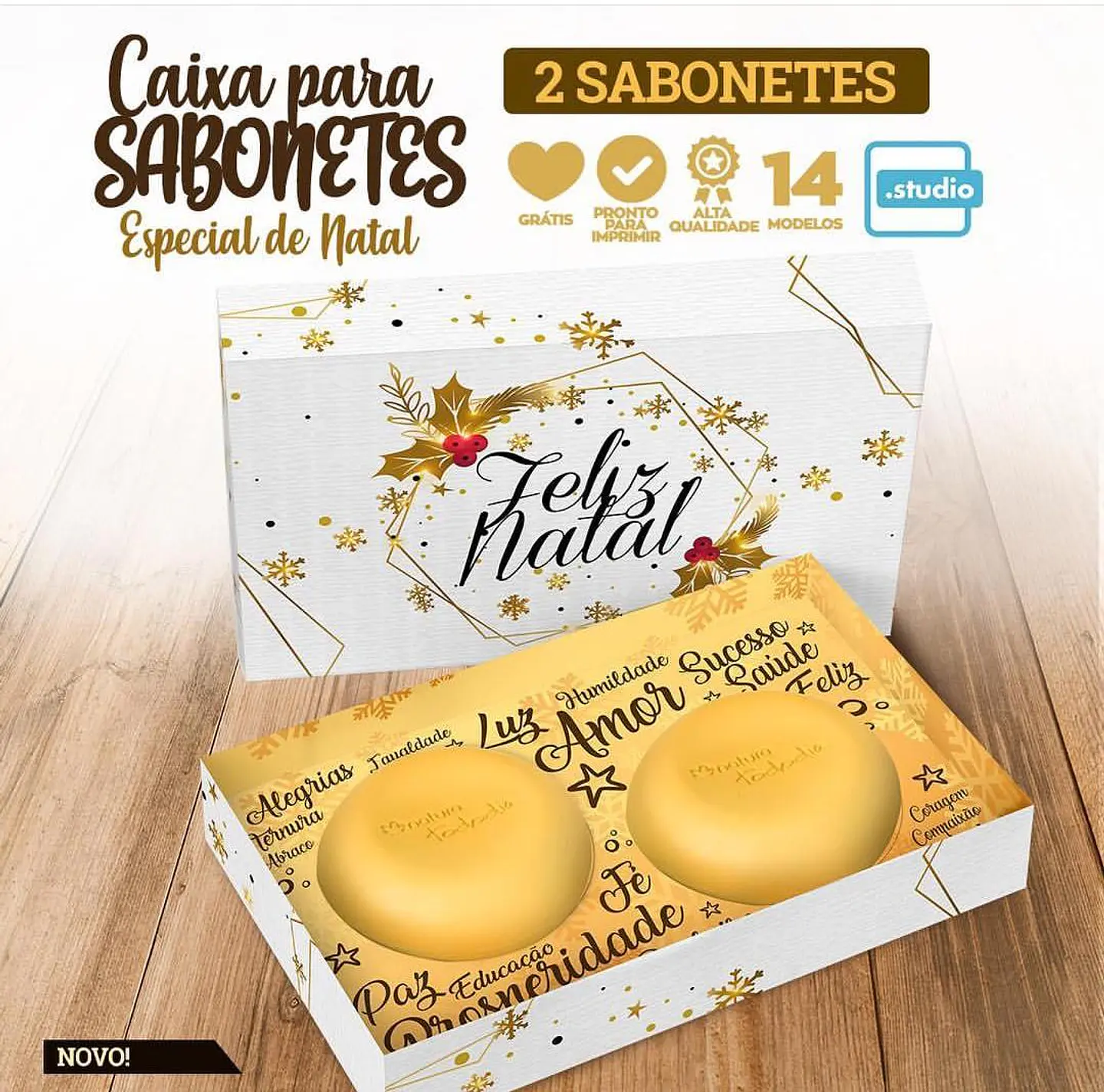 Arquivo de Corte Caixa Sabonete Natal 1