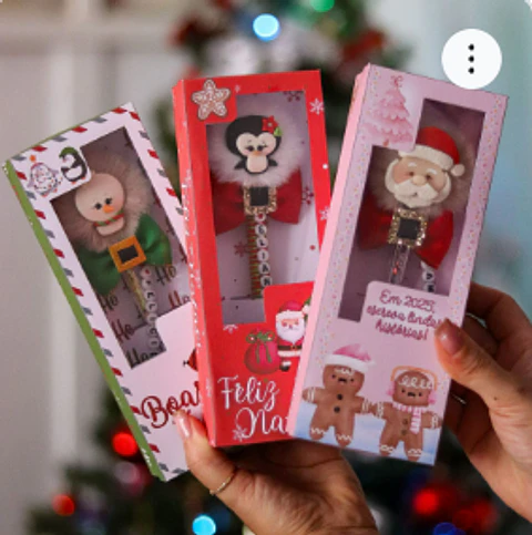 Arquivo Natal Caixa para Caneta Pompom - Ju Arruda