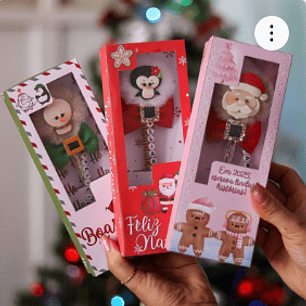 Arquivo Natal Caixa para Caneta Pompom - Ju Arruda