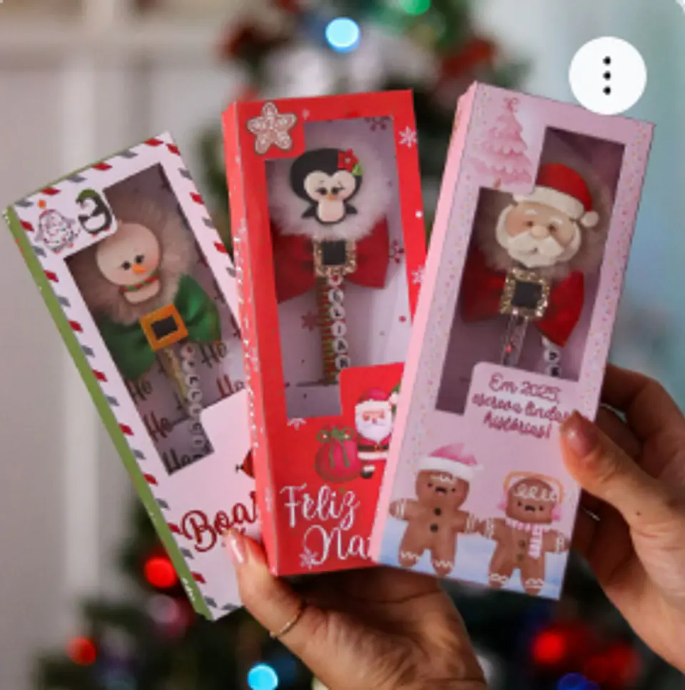Arquivo Natal Caixa para Caneta Pompom - Ju Arruda 1