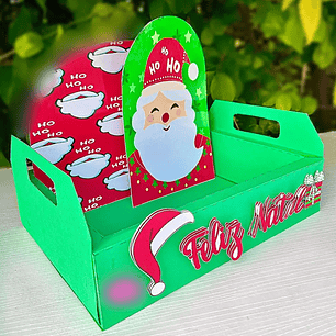 Arquivo Natal Caixa Cenário Papai Noel - Mary Criações