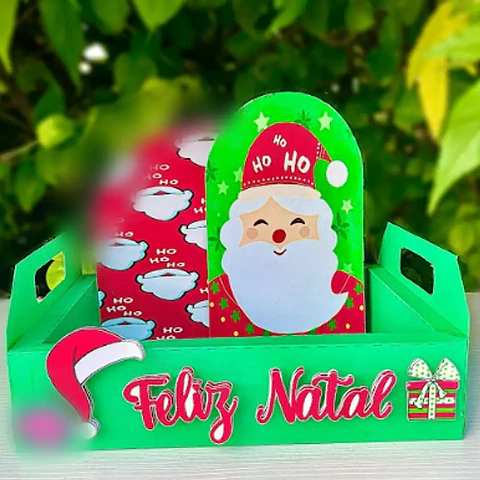 Arquivo Natal Caixa Cenário Papai Noel - Mary Criações
