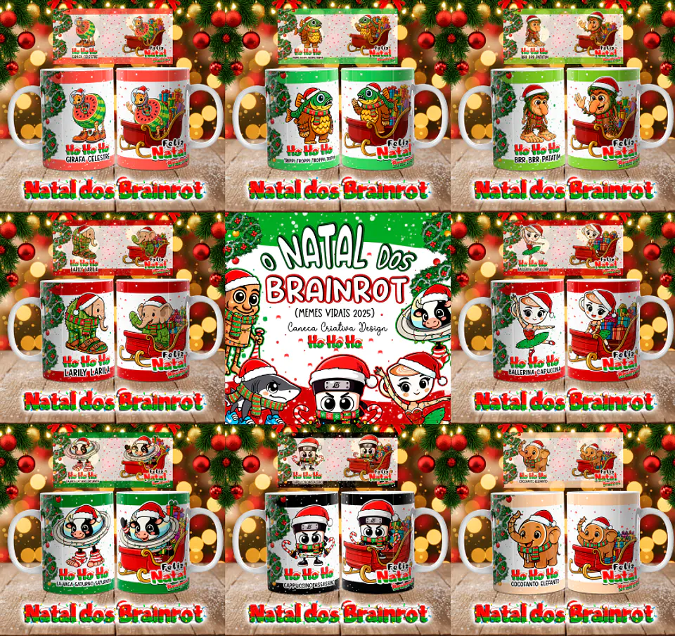 Arquivo Canecas Natal dos Brainrot - Caneca Criativa 1