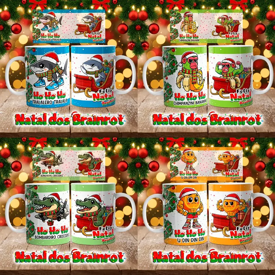 Arquivo Canecas Natal dos Brainrot - Caneca Criativa 6
