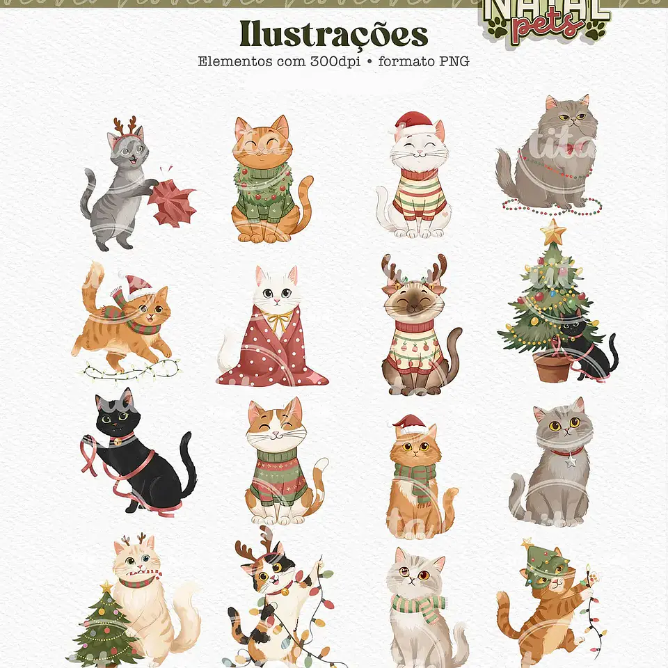 Kit Digital Natal Pets 3
