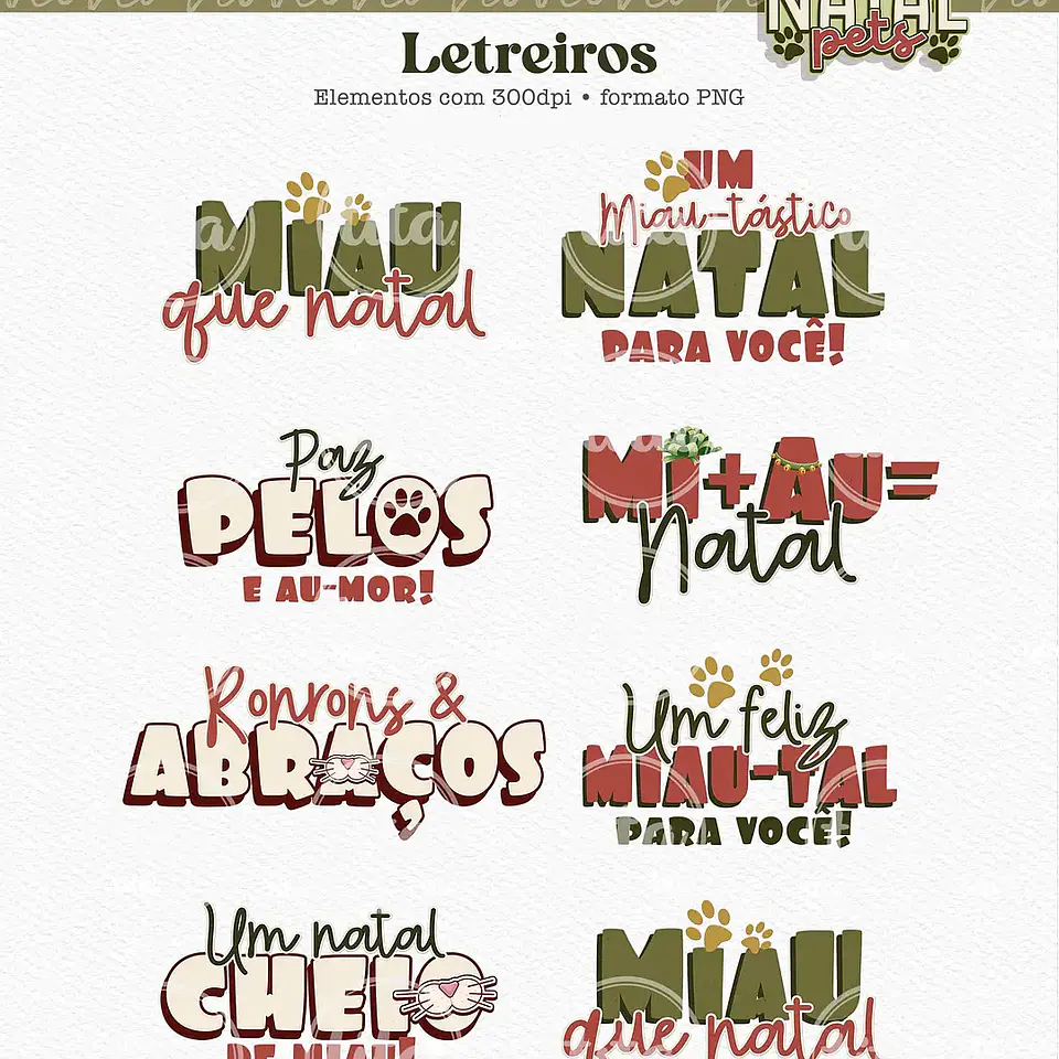 Kit Digital Natal Pets 4