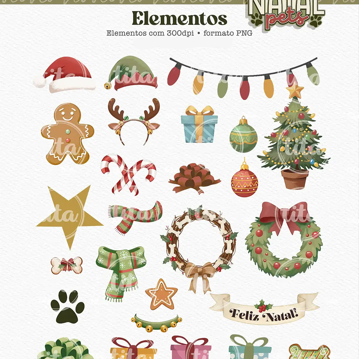 Kit Digital Natal Pets 5