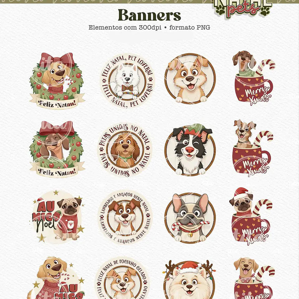 Kit Digital Natal Pets 6